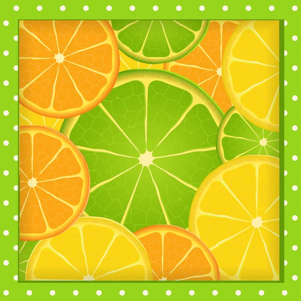 柑橘類のフレーム — ストックベクタ