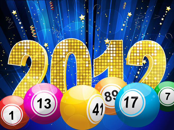 2012 bingo lottery balls and streamers