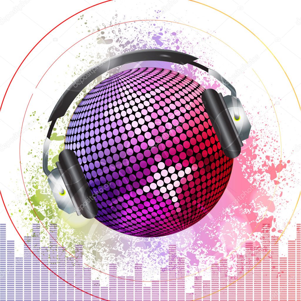 Discoball grunge Stock Vector by ©elaineitalia 8417049