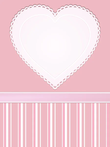 Vintage valentine heart background — Stock Vector