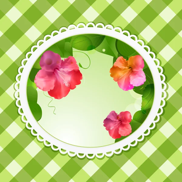 Jahrgang Blume Hintergrund oval — Stockfoto
