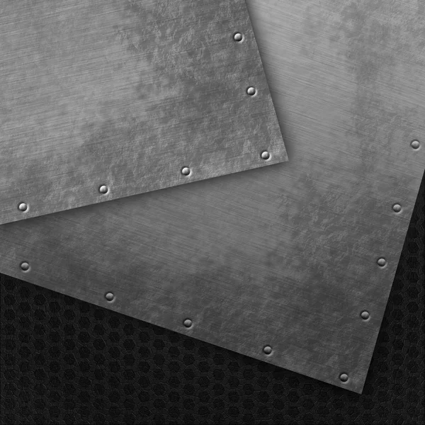 Grunge cepillado fondo de metal en cuero —  Fotos de Stock