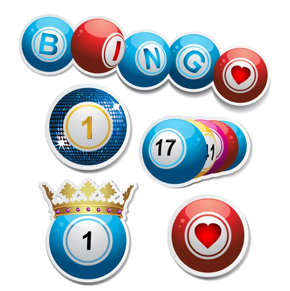 Jeu d'autocollants de bingo 2 — Image vectorielle