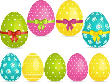 Easter egg set clipart