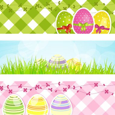 Easter banners clipart