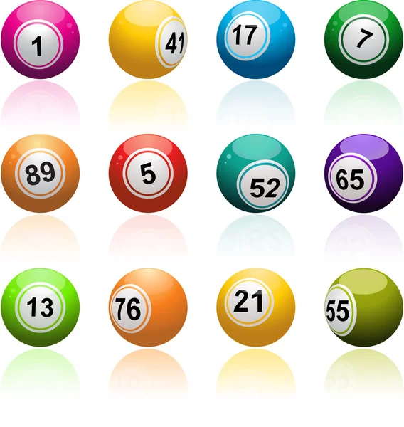 Bingo ball set — Stock Vector