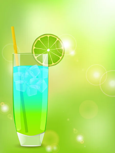 stock vector Cocktail on a green background