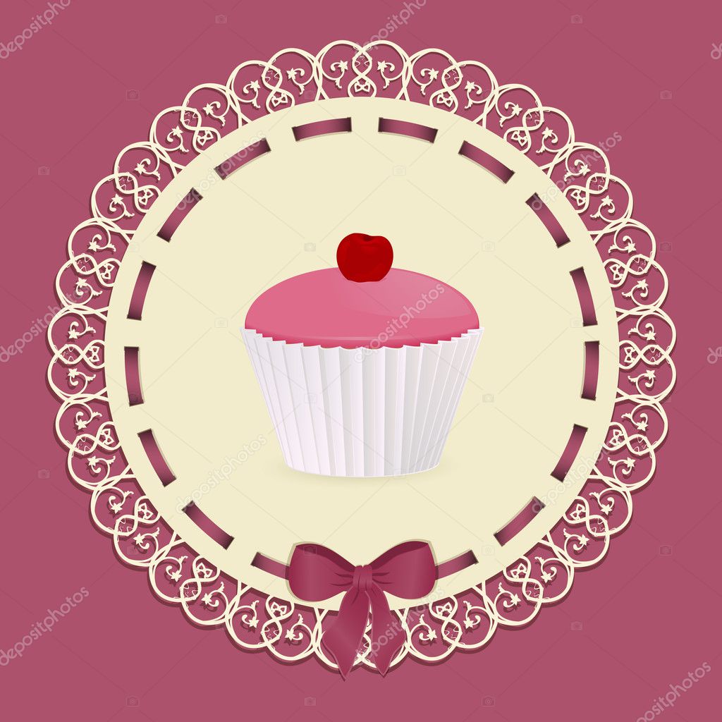 Desenho colorido bolinho de festa free design cupcake ilustração png