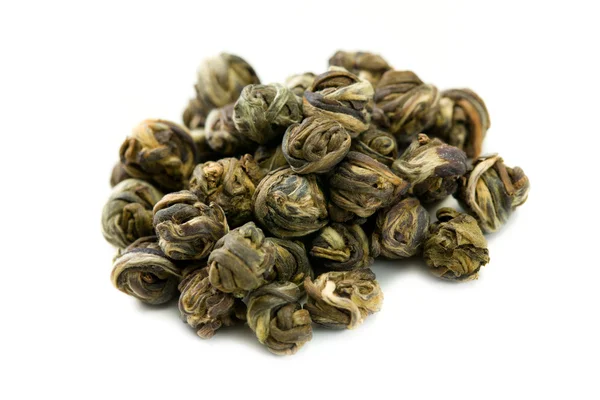 Suché listy zeleného čaje — Stock fotografie