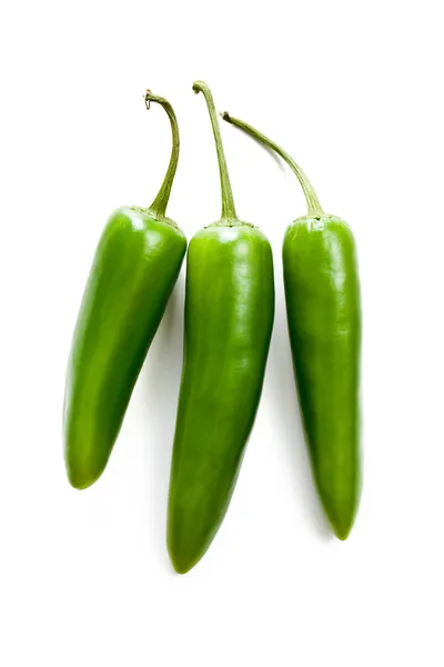 Chili papričky jalapeňos — Stock fotografie