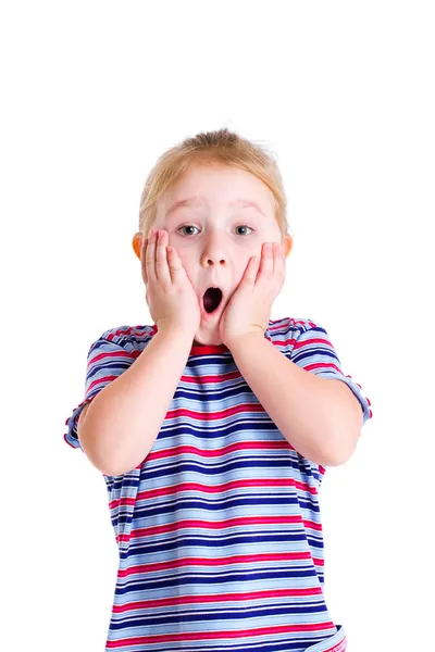 Surprised face of a little girl — Stock Photo, Image
