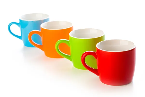 Coloridas tazas de cerámica — Foto de Stock