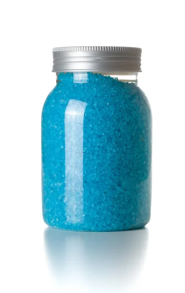 Blue bath sea salt — Stock Photo, Image