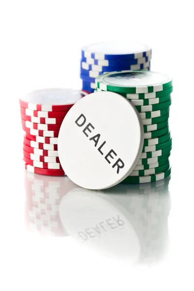 Colorful poker chips — Stock Photo, Image