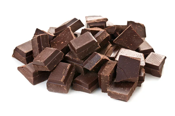 Bitar av choklad — Stockfoto