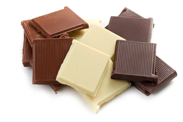 Různé čokoládové tyčinky — Stock fotografie