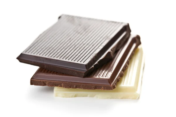 Varias barras de chocolate — Foto de Stock