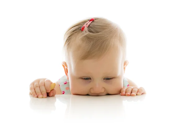 Retrato de estudio de bebé adorable —  Fotos de Stock