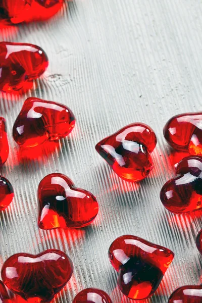 Red glass heart — Stock Photo, Image