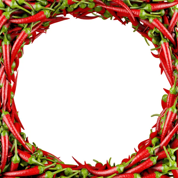 Rám vyrobený z chili pepper — Stock fotografie