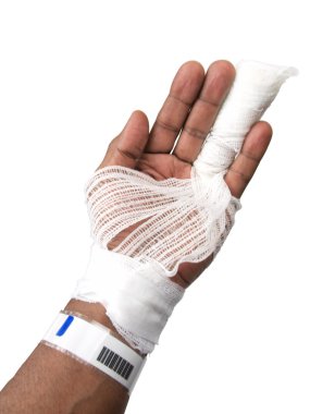 Bandaged finger clipart