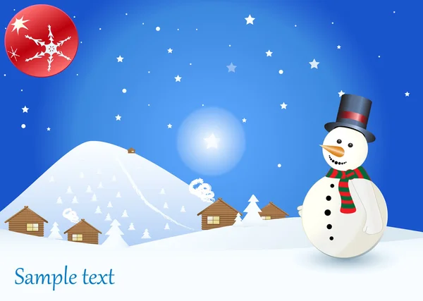 Vintertid jul landskap — Stockfoto