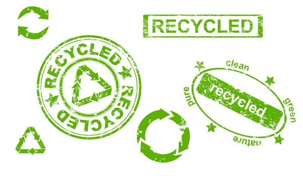 Projekt recyklingu znaczki — Zdjęcie stockowe