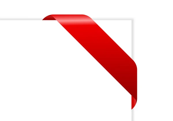 Papel com fita vermelha — Fotografia de Stock