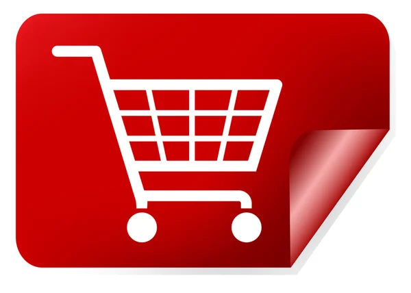 Red shopping basket sign — Stock Photo, Image