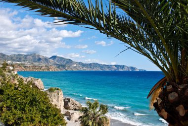 Nerja Beach and City - Spain clipart