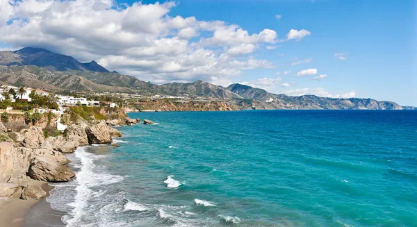 Nerja Beach and City - Spain Stock Picture