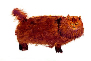 Scaredy cat painting by Tisha Bratt clipart