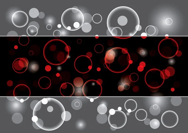 Röd bubblor bakgrund koncept — Stock vektor