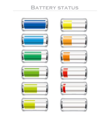 Battery status clipart