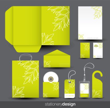 Stationery design set clipart