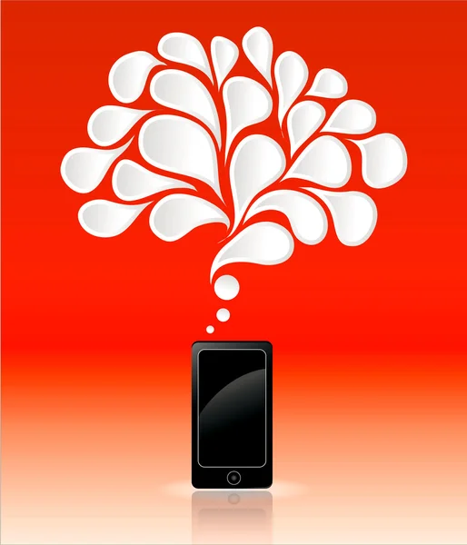 Masaż chmury z telefonów komórkowych — Zdjęcie stockowe