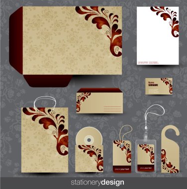 Stationery template design clipart