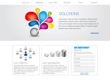 Business website template clipart