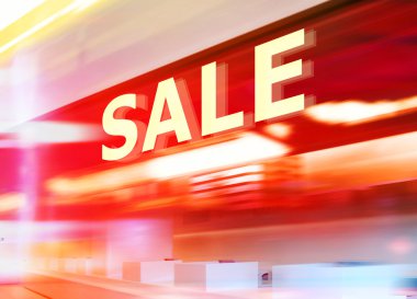 Shop Window With Sale Sign clipart