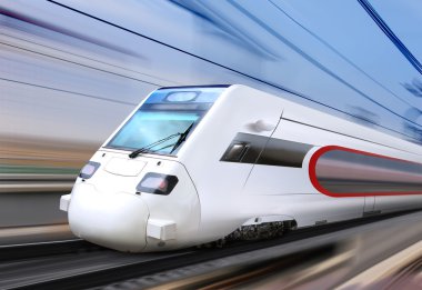 beyaz süper aerodinamik tren