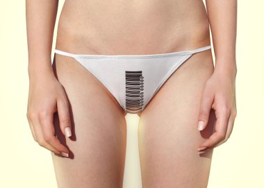 Panties with barcode clipart