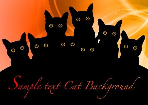 Chats noirs — Image vectorielle