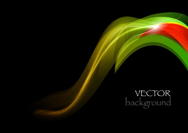 Vlna na černém pozadí — Stockový vektor