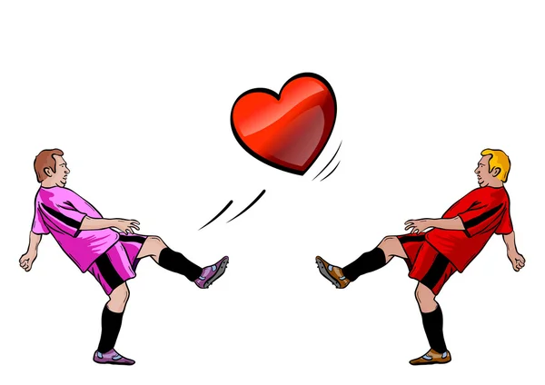 Heart players — Stock Vector