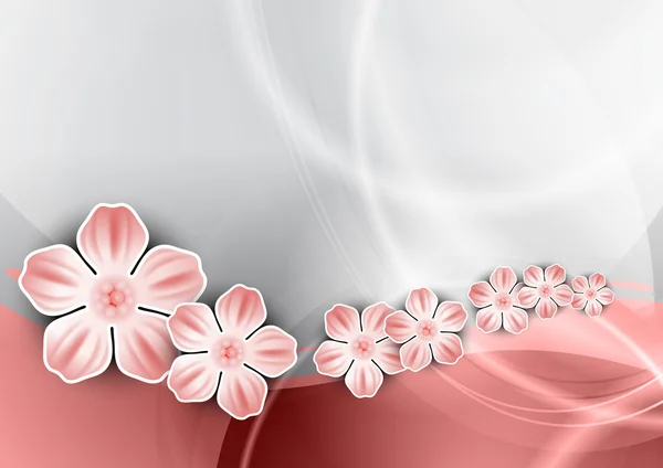 粉红色的花 — 图库矢量图片