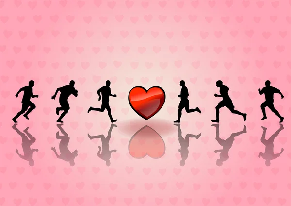 Hjärtat löpare — Stock vektor