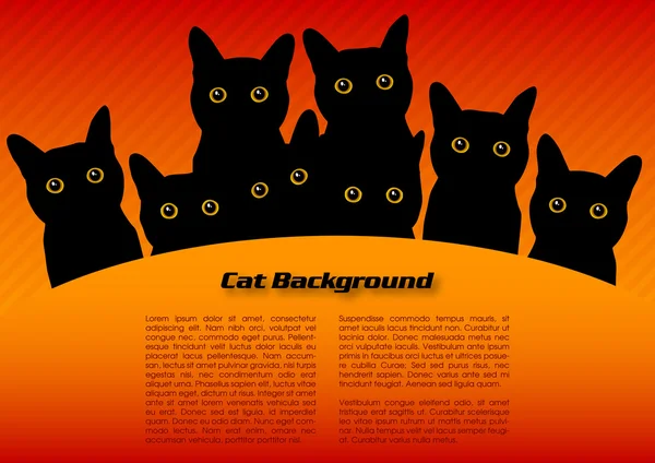 Чёрные кошки — стоковый вектор