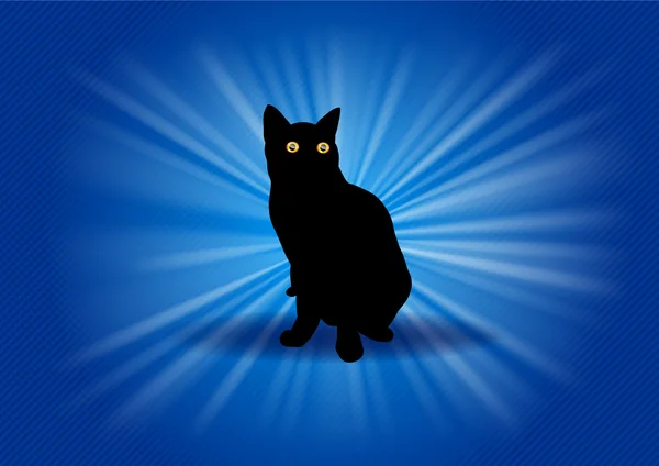 黑猫 — 图库矢量图片