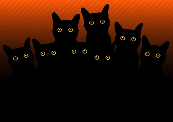 Svarta katter — Stock vektor