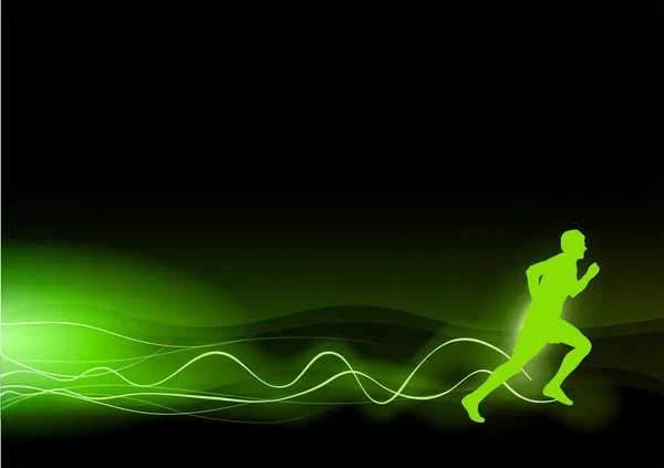 Zielony biegacz — Wektor stockowy